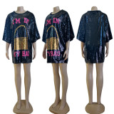 Autumn Loose Sequin Tunic Casual Club Dresses