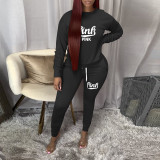 Winter Printed Womens 2 Two Piece Sets Tracksuit Stacked Matching Sets