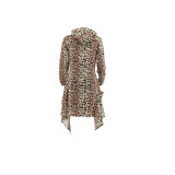 Irregular Printed Hooded Tail Jacket