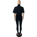 Casual Stitching Sports Pant Set