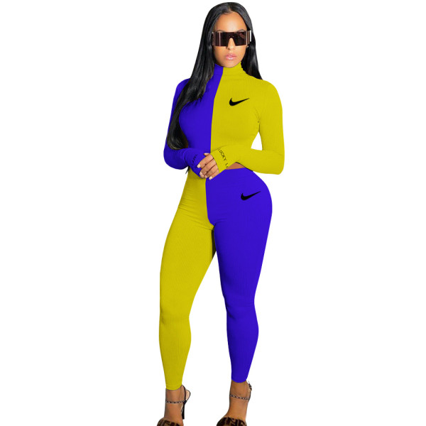 Casual Trousers Color Printed Letter Matching Set