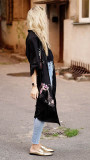 Long Embroidered Beach Cardigan