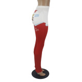 Casual Pattern Printed Yoga Trousers