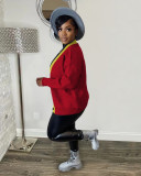 Women's Casual Colorblock Cropped Knit Cardigan Sweaters