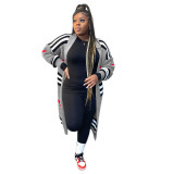 Knitting Belgravia Check Longline Cardigan Sweater