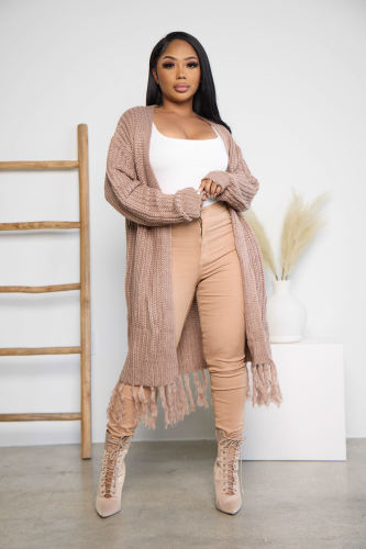 Women Long Sleeve Knitted Cardigans Sweater