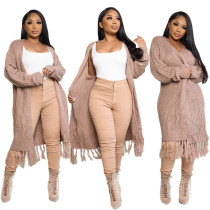 Women Long Sleeve Knitted Cardigans Sweater