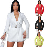 Fashion Boutique Branded Casual Air Layer Office Dress (With Belt)