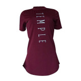 Print Fashion Casual O-Neck Short T-shirts