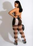 Summer Sexy Hollow Perspective Linen Beach Fishnet Two Pieces