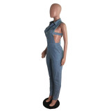 Denim Sleeveless One Piece Jumpsuits Women 2021