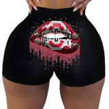 Sexy Ladies Low Waist Graphic Printed Yoga Shorts