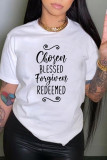 Summer Women's Clothing Casual Round Neck Pullover Printed Tees