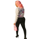 Trendy Printed Single-breasted Baseball Jacket