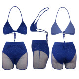 Casual Mesh Sequin Shorts Set