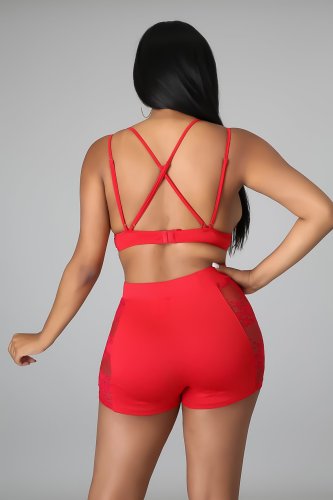 Sexy Straps Lace Two Piece Set