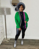 Women's Casual Colorblock Cropped Knit Cardigan Sweaters