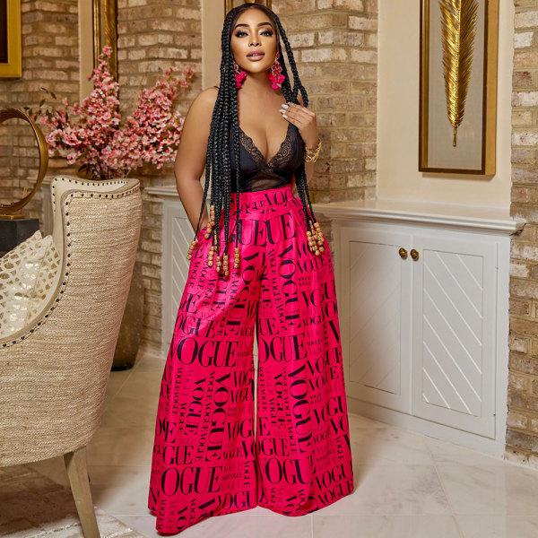 Casual Loose Printed Trousers
