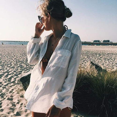 Casual Wrinkle Beach Shirt