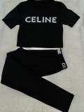 Casual Cotton Printed Streetwear Outfits Women O Neck Short Sleeve Pant Set