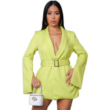 Fashion Boutique Branded Casual Air Layer Office Dress (With Belt)