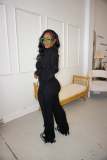 Winter Turtle Neck Cable Knit Sweater And Tasseled Pants Set