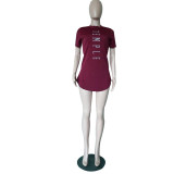 Print Fashion Casual O-Neck Short T-shirts