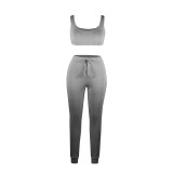 Sportswear 3 Piece Pants Sets Solid Ribbed Pit Track Jogging Sets