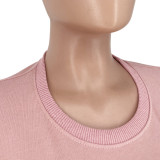 Women Loose Offset Pyrography Sweatshirt