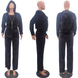 Valerie 3 Piece Velour Pant Set