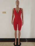 Strapless Zipper Romper