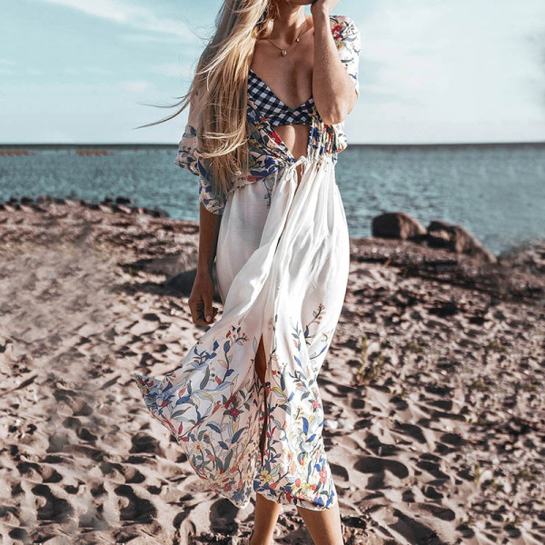 Printed Beach Cardigan