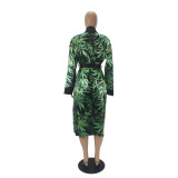 Print Kimono Robes Outerwear For Women