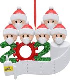 Personalized Quarantine Survived Christmas Ornament Kit, 2020 Customized Family Members Name Xmas Tree Pendants DIY Creative Gift(1,2,3,4,5,6,7)