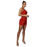 Casual Sports Double Vest and Shorts with Pocket