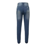 Trendy Alphabet Monkey Skinny Jeans