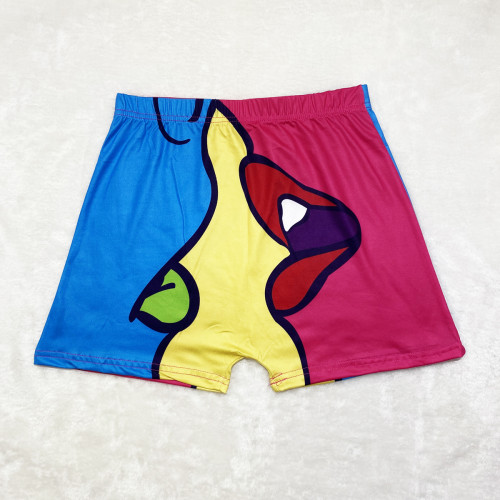 Ladies Pattern Printed Yoga Shorts