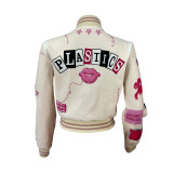 Trendy Printed Single-breasted Baseball Jacket