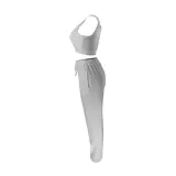 Solid Color Double-layer Sports Vest and Trousers
