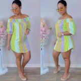 Sexy Off The Shoulder Irregular Mini Dress