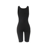 Strapless Zipper Romper
