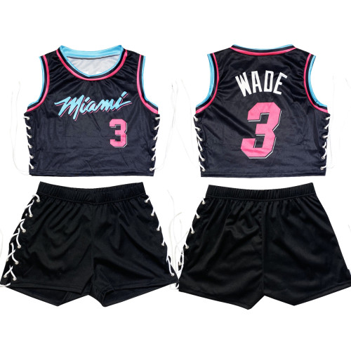 Two-Piece Double-sided Pattern Printed Sleeveless Bandage Shorts Set