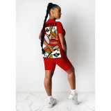 Casual Printed Queen Summer Short Set