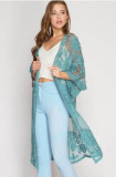 Lace Mesh Embroidered Beach Cardigan