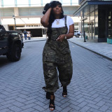 Women Jumper Camo Oversize Overalls