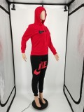 Fashion Nova Offset Printing Letter Two Piece Jogger Set with Hoodie