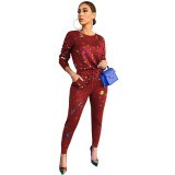 Casual Printed T-shirt and Pants