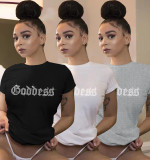 Black Pullover Hot Drill Short Sleeve T-shirt