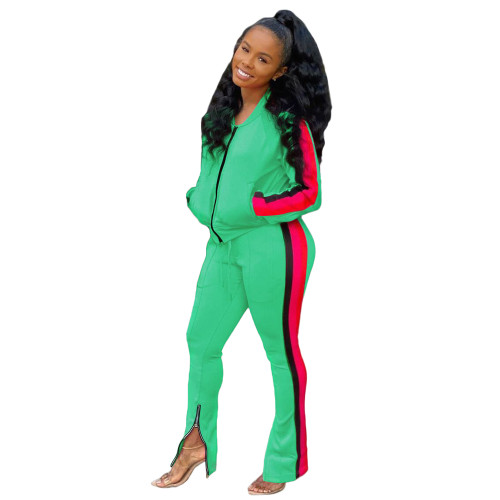 Casual Printed Sports Two Piece Outfits