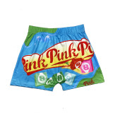 Solid Color Printed Skinny Yoga Shorts